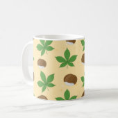 Kastanienmuster - Herbsteinfluss Kaffeetasse (Vorderseite Links)