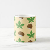 Kastanienmuster - Herbsteinfluss Kaffeetasse (Mittel)