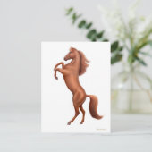 Kastanienpferd Aufzuchten Postkarte (Stehend Vorderseite)