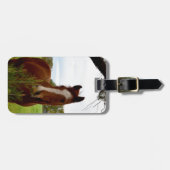 Kastanienpferd, das einen Banksienbaum raubt, Gepäckanhänger (Vorderseite horizontal)