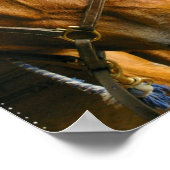 Kastanienpferd Foto drucken Poster (Ecke)