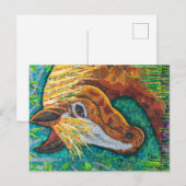 Kastanienpferd Postkarte (Vorne/Hinten)