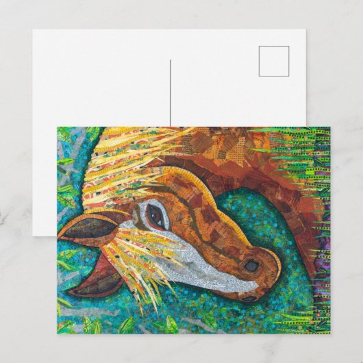 Kastanienpferd Postkarte (Vorne/Hinten)