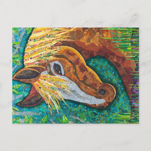 Kastanienpferd Postkarte (Vorderseite)