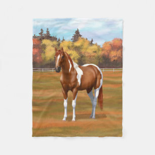 Kastanienpinto Sorrel Paint Horse Stallion Fleecedecke