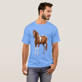 Kastanienpinto Sorrel Paint Horse Stallion T-Shirt (Vorne ganz)