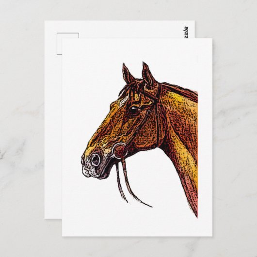 Kastanienrostink Postkarte (Vorne/Hinten)