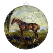 Kastanienrutsche in einer Landschaft (George Stubb Dartscheibe (vorne)