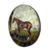 Kastanienrutsche in einer Landschaft (George Stubb Dartscheibe (Vorderseite rechts)