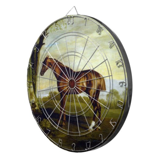 Kastanienrutsche in einer Landschaft (George Stubb Dartscheibe (Vorderseite rechts)