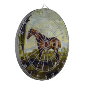 Kastanienrutsche in einer Landschaft (George Stubb Dartscheibe (Vorderseite Links)