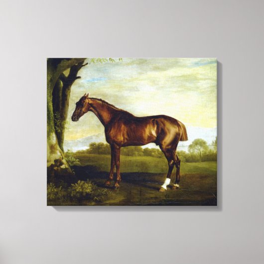 Kastanienrutsche in einer Landschaft (George Stubb Leinwanddruck (Vorderseite)