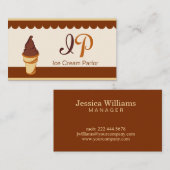Kastanienschokolade Braunes Eis Creme Visitenkarte (Vorne/Hinten)