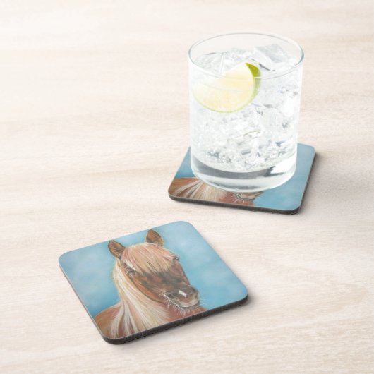 Kastanienstute mit Pferdekastanienpferd Untersetzer (Rechte Seite)