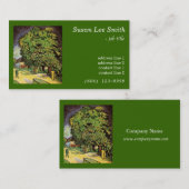 Kastanientress in Blossom, Vincent van Gogh. Visitenkarte (Vorne/Hinten)