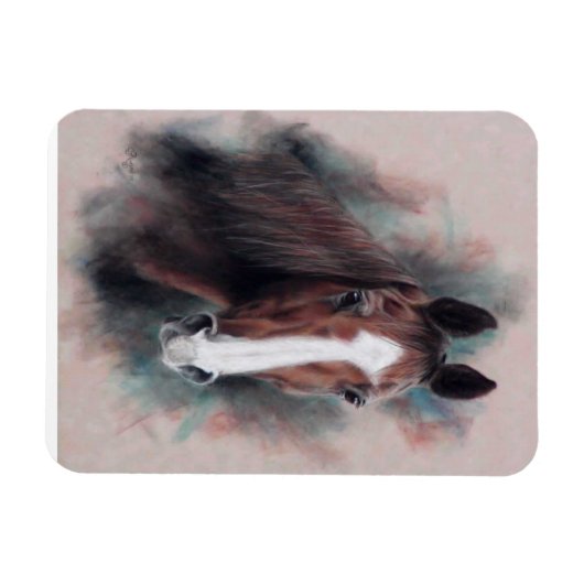 Kastanienviertel Pferdekopf Magnet (Horizontal)