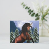 Kastanienzucht Unicorn Postkarte (Stehend Vorderseite)
