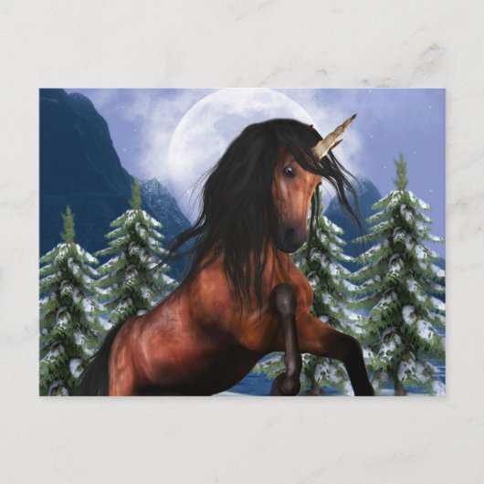 Kastanienzucht Unicorn Postkarte (Vorderseite)