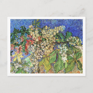 Kastanienzweige, blühende Kastanien, Van Gogh Postkarte