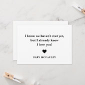 Kästchen für die Ankündigung von Vater-Schwangersc (Vorderseite/Rückseite Beispiel)