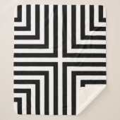 Kästchen mit schwarzem und weißem Streifen, Wieder Sherpadecke (Vorderseite)