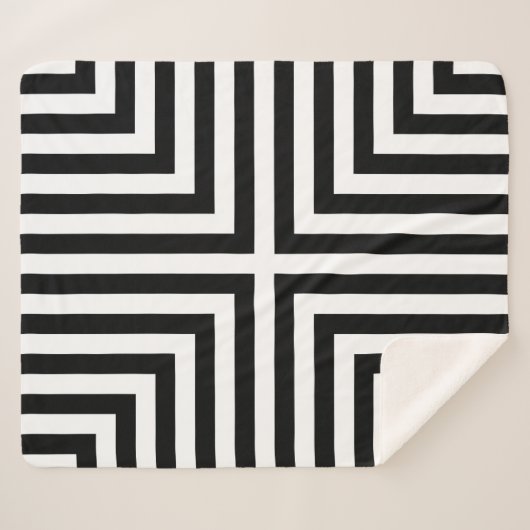 Kästchen mit schwarzem und weißem Streifen, Wieder Sherpadecke (Vorderseite (Horizontal))