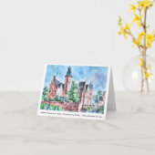 KASTEEL WESTERVELT 1729 A. de Haen drawing. card Karte (Gelbe Blume)