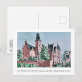 KASTEEL WESTERVELT 1729 A. de Haen drawing    Postkarte (Vorne/Hinten)