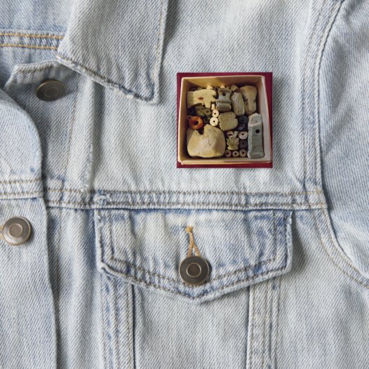 KASTEN ALTE ÄGYPTISCHE AMULETTE, ABZEICHEN BUTTON (Beispiel)