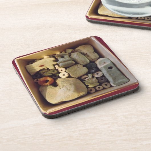 KASTEN ALTE ÄGYPTISCHE AMULETTE Untersetzer (Linke Seite)