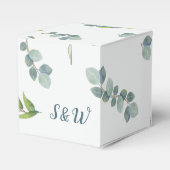 Kasten der botanischen Eukalyptus-Blätter Gastgesc Geschenkschachtel (Vorderseite)