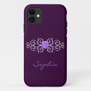 Kasten des nobler Lavendel-Kristallblick-I des iPhone 11 Hülle