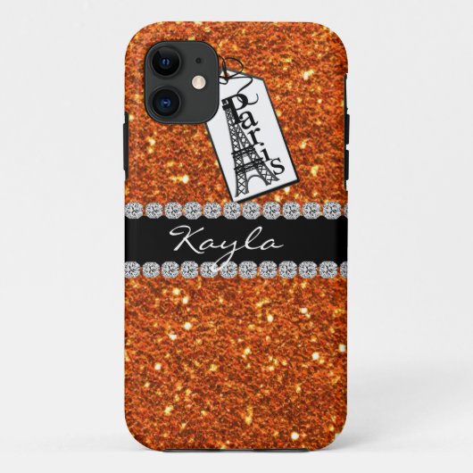 Kasten des Paris-Thema-KORALLENROTER Case-Mate iPhone Hülle (Rückseite)