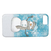 Kasten des WeihnachtsAquarell-Schneemanns 8/7 Case-Mate iPhone Hülle (Rückseite (Horizontal))