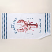 Kasten Hummer Seaside Vacation Strandtuch (Vorderseite)