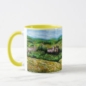 KASTEN IN DER LANDSCHAFT CHIANTI,GELBE BLUME TASSE (Links)