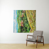 KASTEN IN DER LANDSCHAFT CHIANTI,GELBE BLUME WANDTEPPICH (Beispiel)