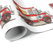 Kasten-LKW-Krankenwagen Geschenkpapier (Rolleneckpunkt)