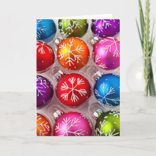 Kasten Schneeflocke-Weihnachtsverzierungen Feiertagskarte