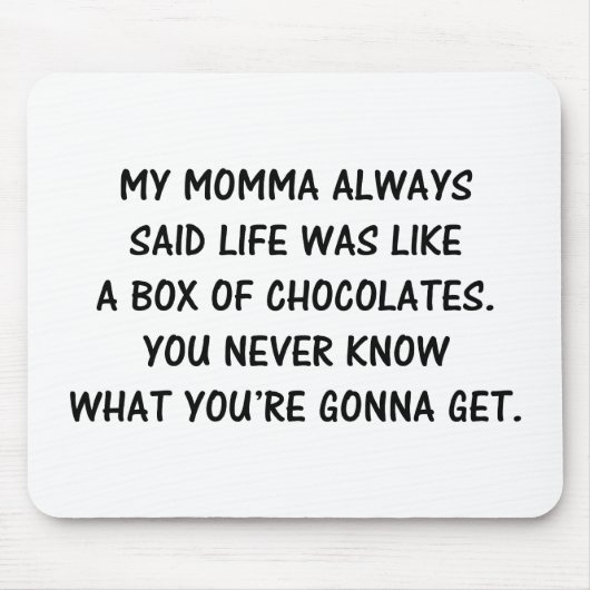 Kasten Schokoladen Mousepad (Vorne)