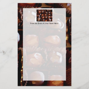 Kasten Schokoladen, verlockende Praline Briefpapier