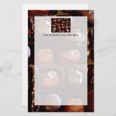 Kasten Schokoladen, verlockende Praline Briefpapier (Vorne/Hinten)