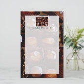 Kasten Schokoladen, verlockende Praline Briefpapier (Stehend Vorderseite)