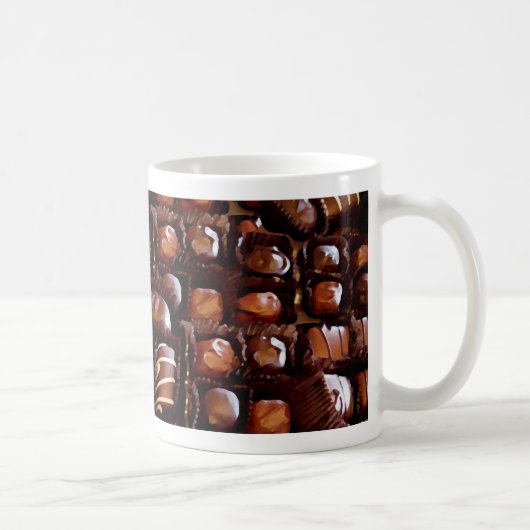 Kasten Schokoladen, verlockende Praline Kaffeetasse (Rechts)