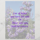 Kastenbaum Purple Flowers Flyer (Hinten)