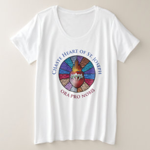 Kastenherz von St. Joseph Stainted Glass Design Große Größe T-Shirt