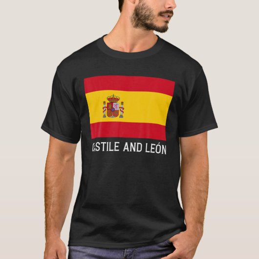 Kastilien und León - Spanien - Flaggenemblem Escud T-Shirt (Vorderseite)
