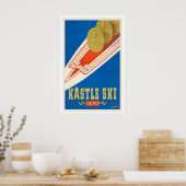 Kastle Ski Austria Oslo 1952 Vintage Ski Poster (Küche)