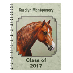 Kastnut Morgan Horse Sage Green Notizblock