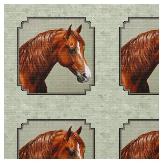 Kastnut Morgan Horse Sage Green Stoff (Muster)